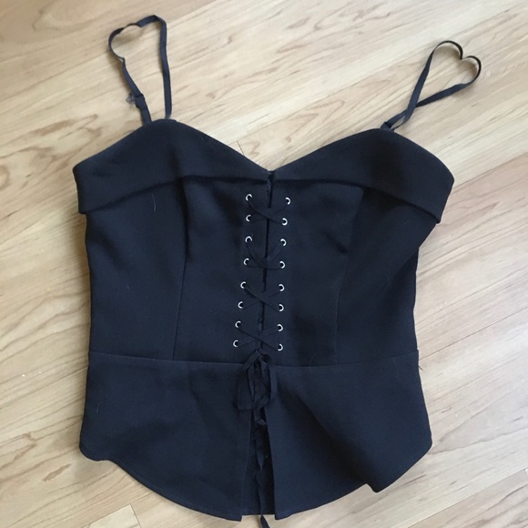 Express Tops - ONLY WORN ONCE Black corset like tank